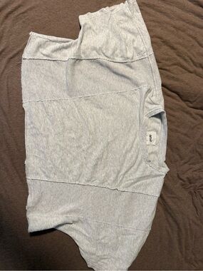 American Eagle Outfitters Light Gray Cropped Top